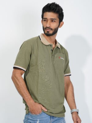Men's Polo-Olive Mirage