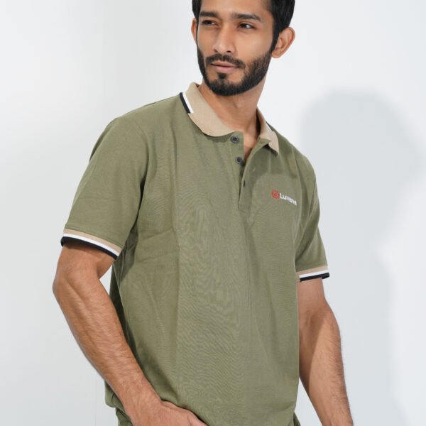 Men's Polo-Olive Mirage