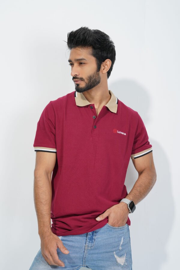 Men's Polo-Maroon Ember