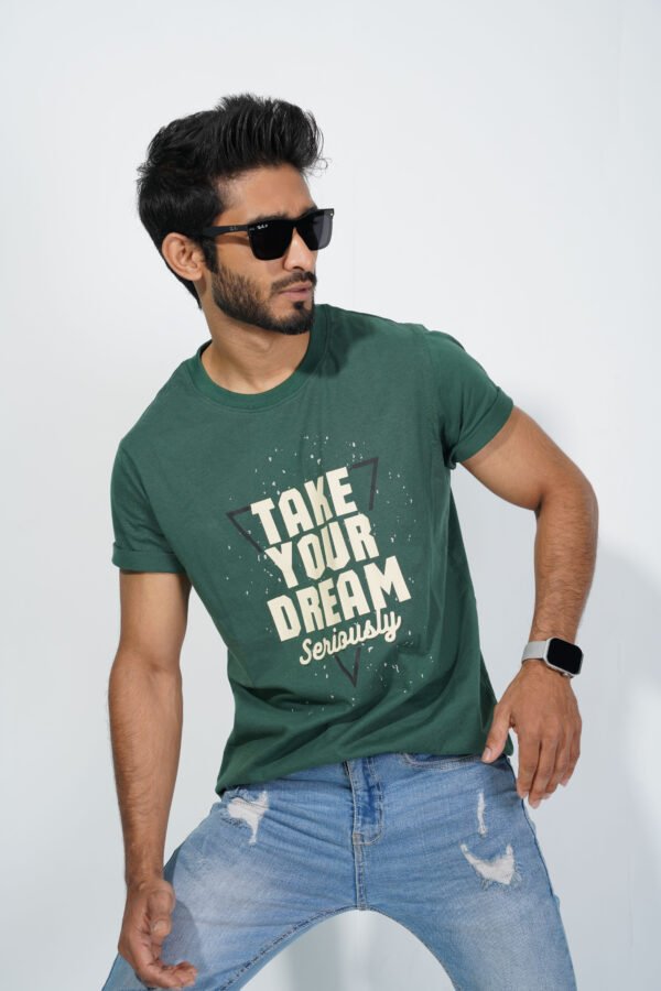 Basic T-Shirt-Bottle Green