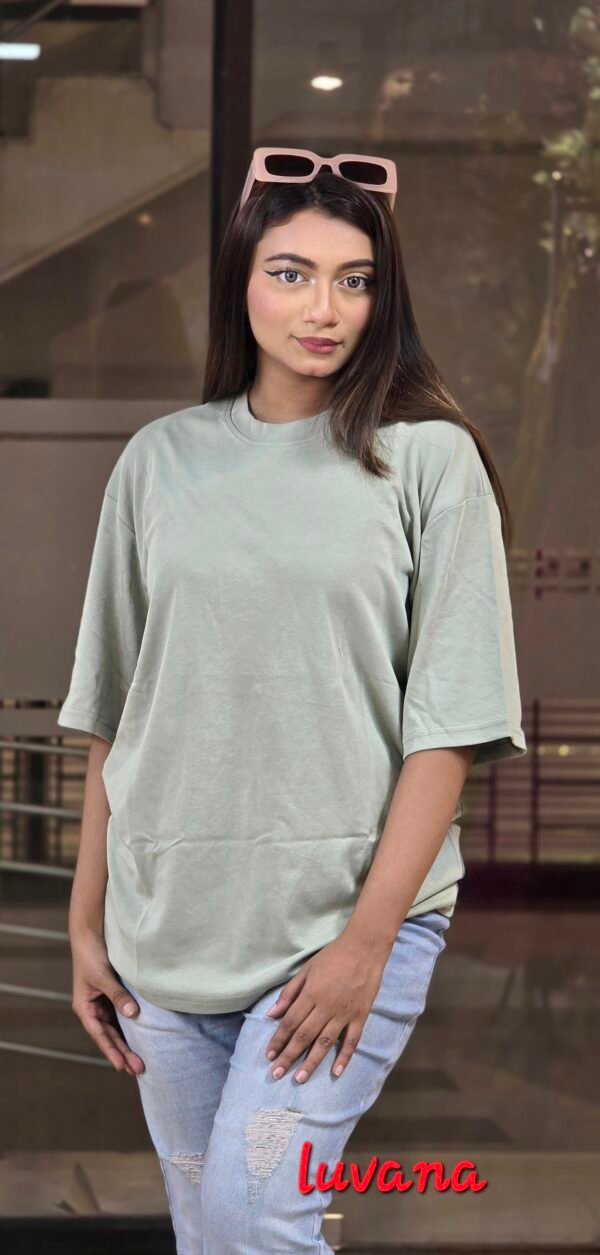 Drop Shoulder-Light Olive