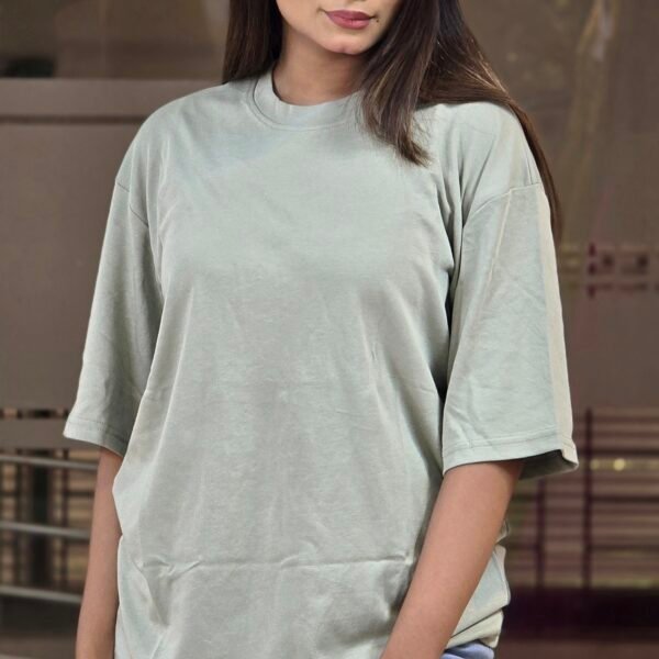 Drop Shoulder-Light Olive