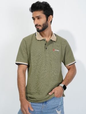 Men's Polo-Olive Mirage